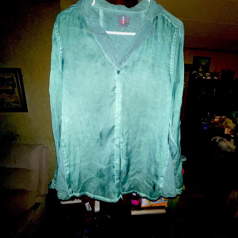 Buffalo Jean’s Green Silk Blouse